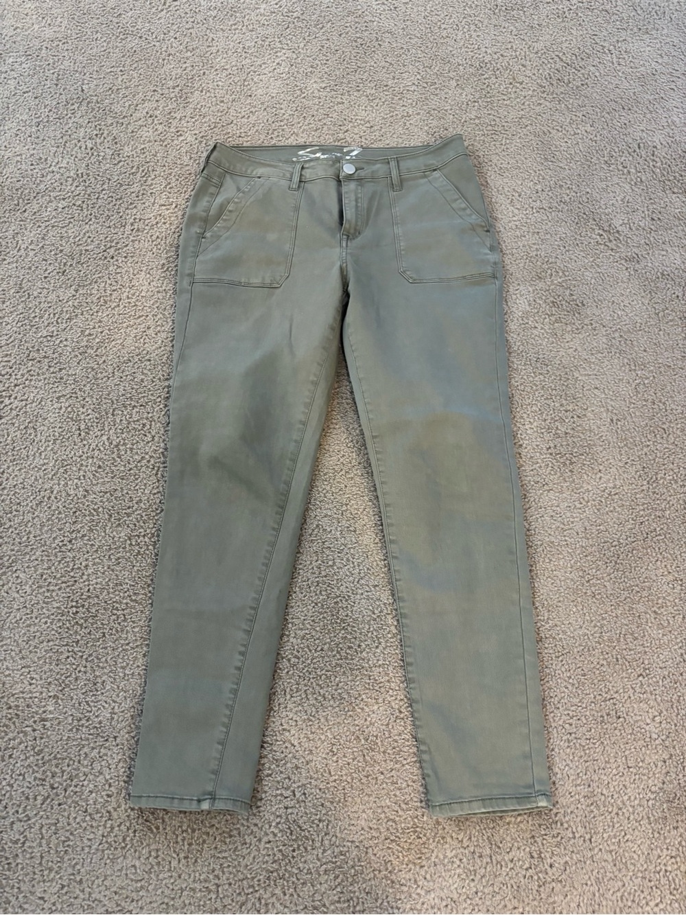 Seven7 Olive Skinny Jeans